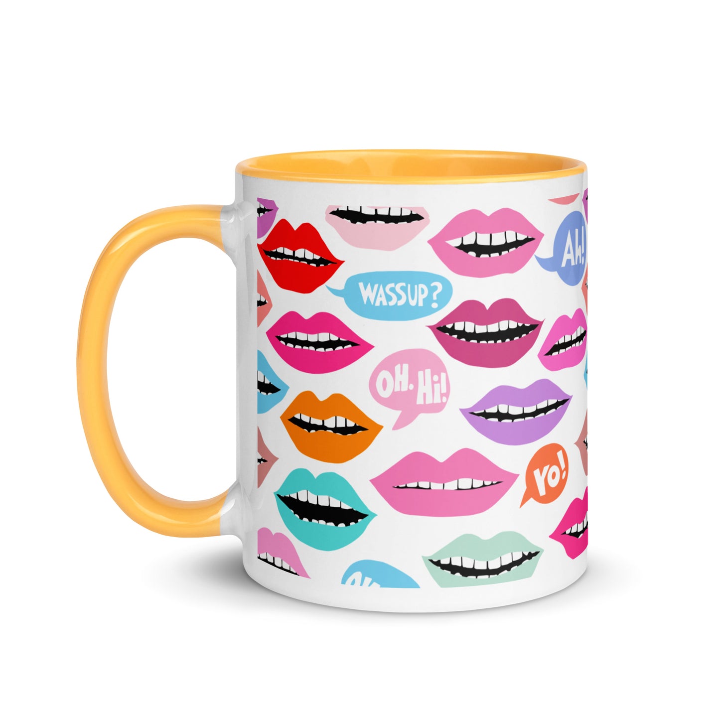 Mouthy Chat 11 oz Mug with Colour Inside