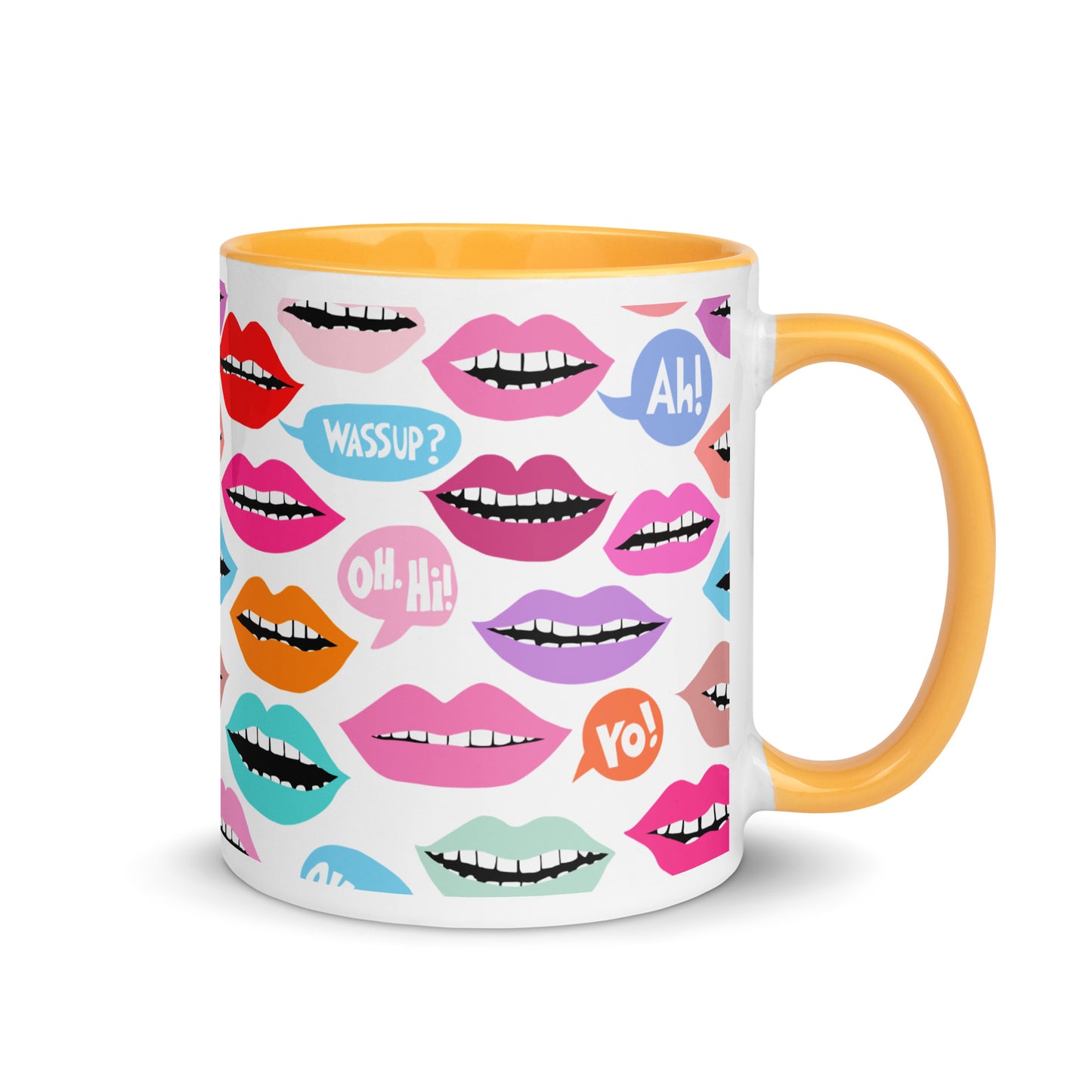 Mouthy Chat 11 oz Mug with Colour Inside