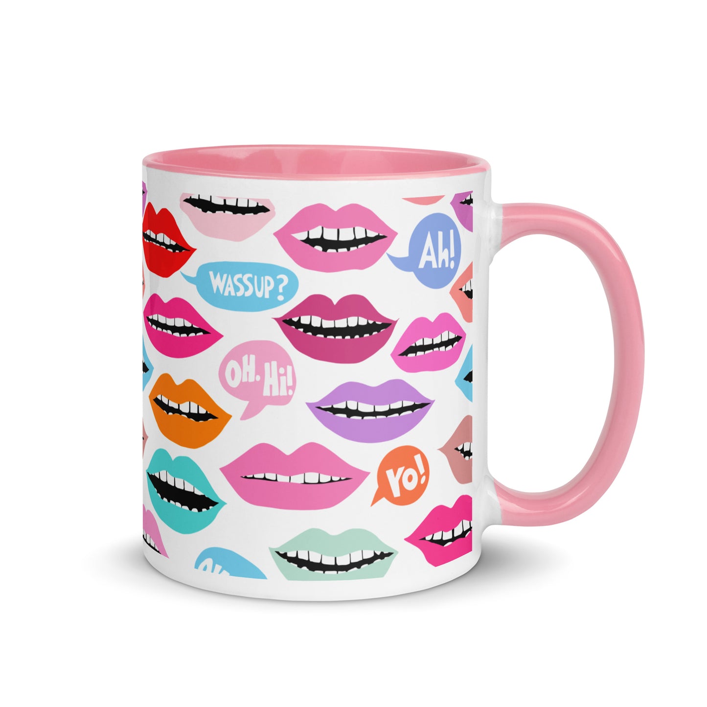 Mouthy Chat 11 oz Mug with Colour Inside