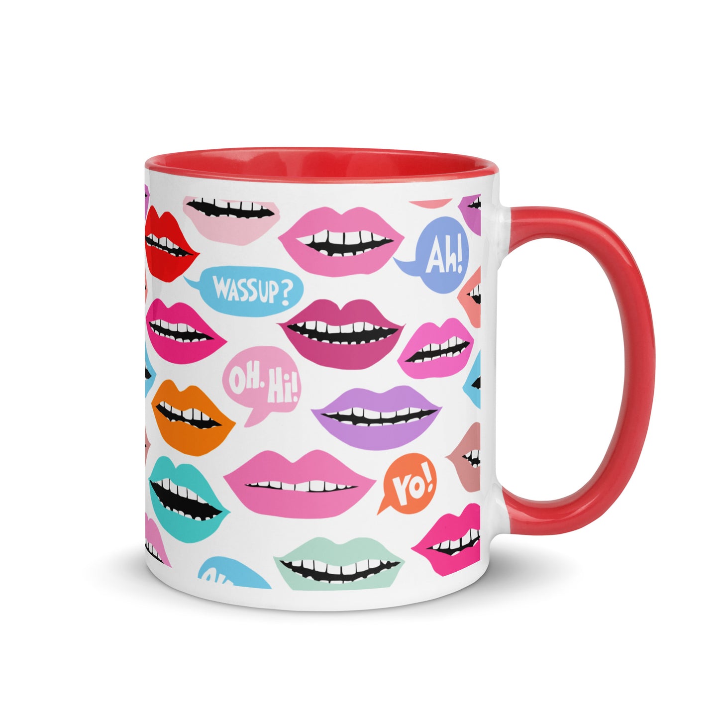 Mouthy Chat 11 oz Mug with Colour Inside