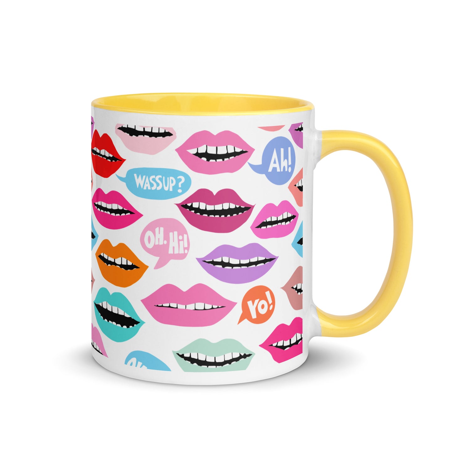 Mouthy Chat 11 oz Mug with Colour Inside